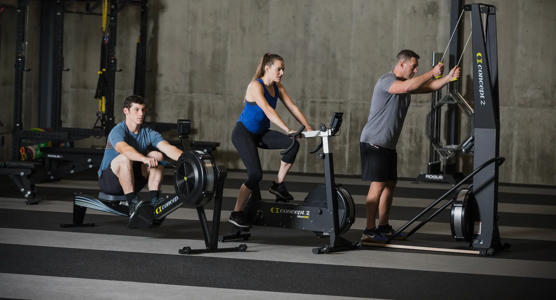 rameur crossfit box concept2 rowerg wod