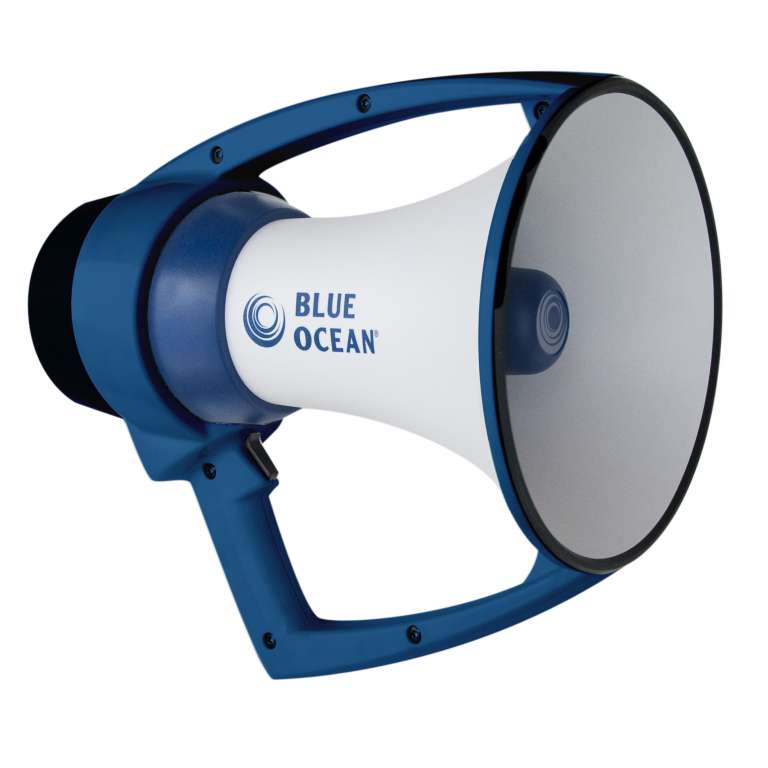 Blue Ocean Megaphone - couleur Blanc/Bleu