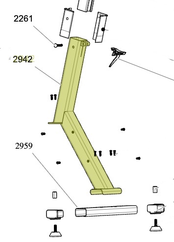 Bras ARRIÈRE (sans tige de selle ni selle) - BikeErg