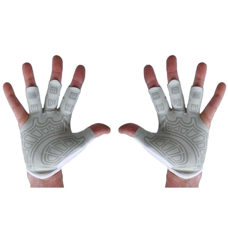 Paire de gants d'aviron XXL, dos aéré, maintien élastique au doigts et poignets.