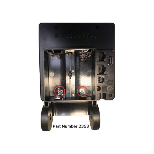 [2353] Dos de PM5 (version mat 621 +) avec contacts piles. Vis inoxydables 