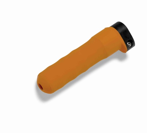 [534] Poignée ajustable couple 5 cm revêtement orange cannelé (3,35cm)